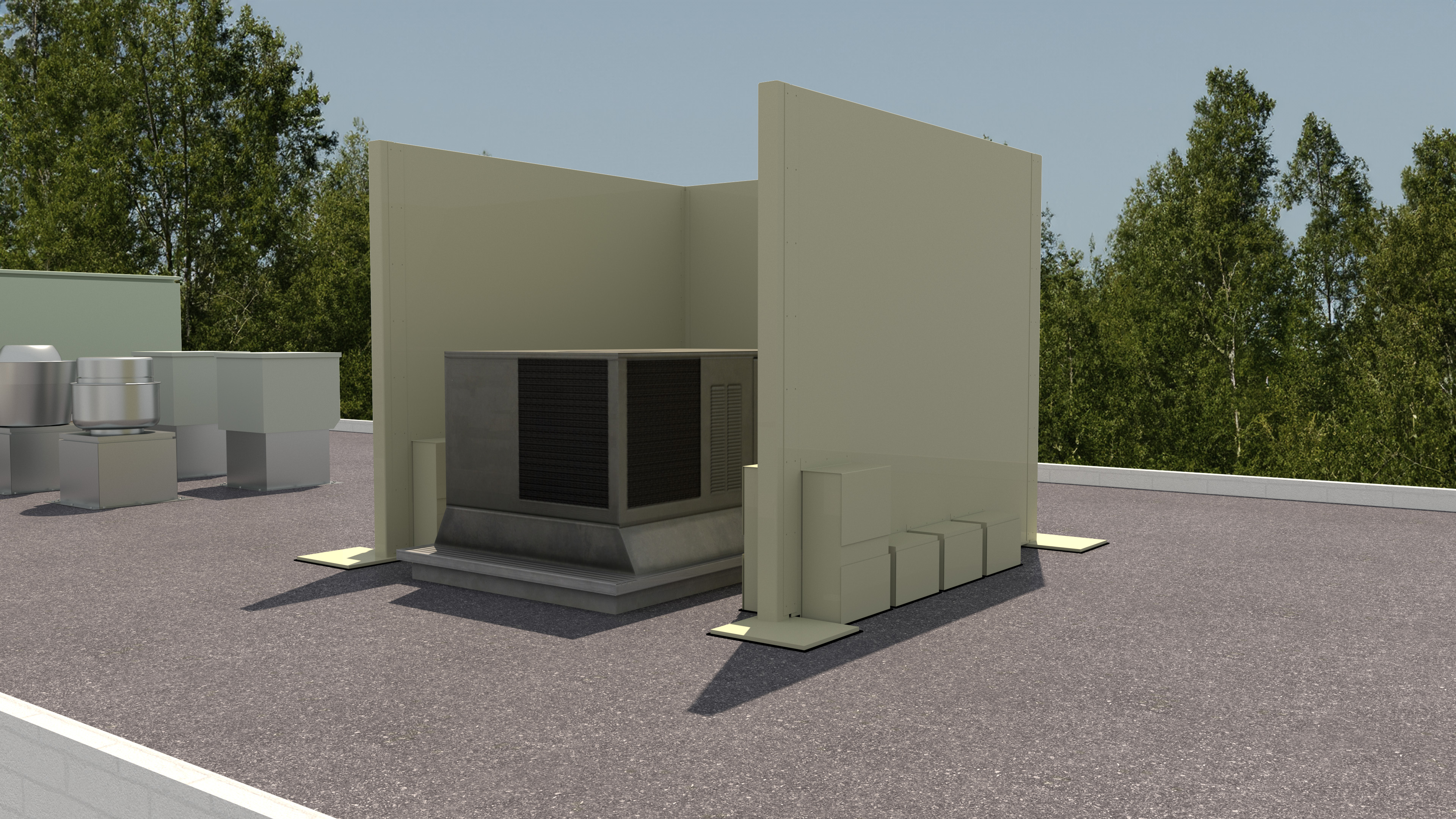 Rooftop Barrier Walls